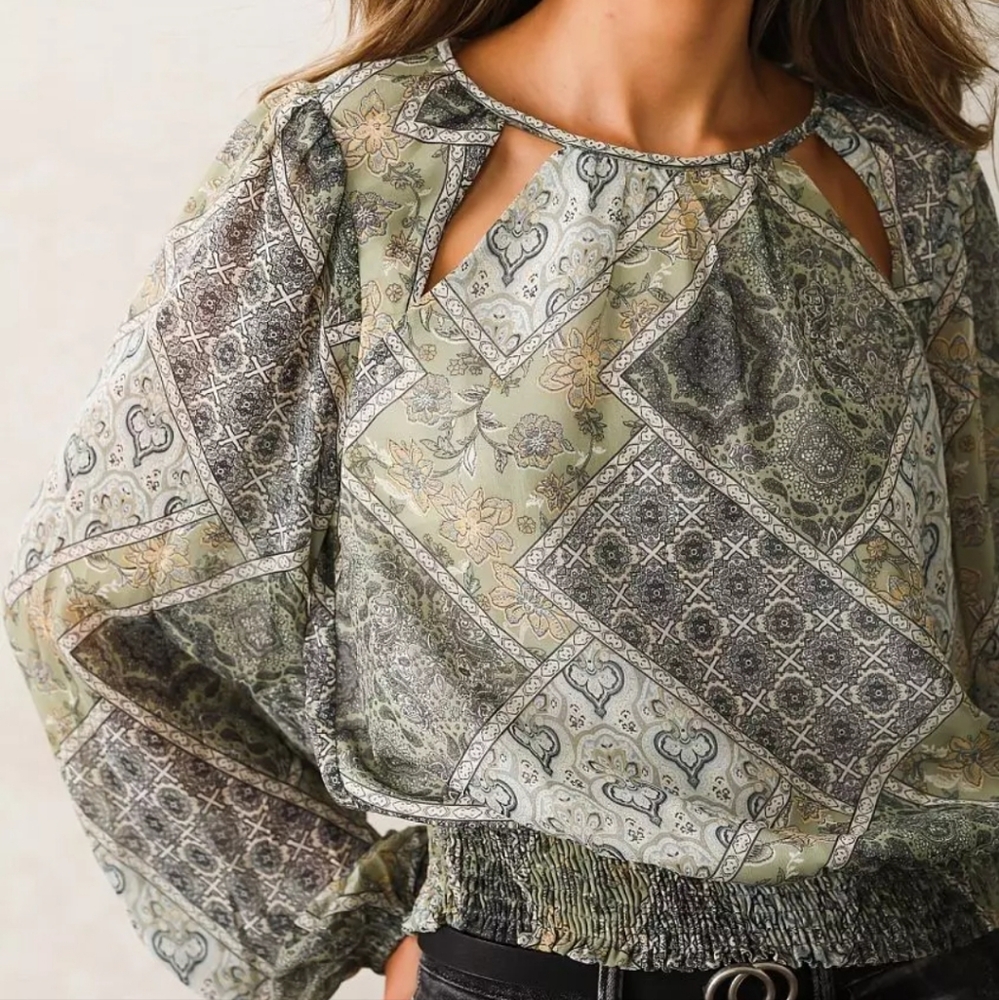 Chiffon Patchwork Top - image 2